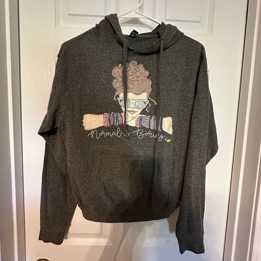 Gray Graphic Hoodie